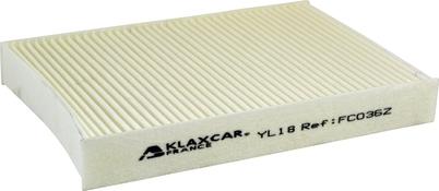 Klaxcar France FC036z - Фильтр воздуха в салоне autosila-amz.com