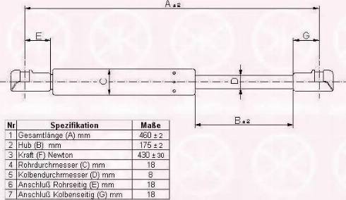 Klokkerholm 55147100 - Газовая пружина, упор autosila-amz.com