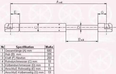 Klokkerholm 55362800 - Газовая пружина, капот autosila-amz.com