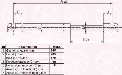 Klokkerholm 50327101 - Газовая пружина, упор autosila-amz.com