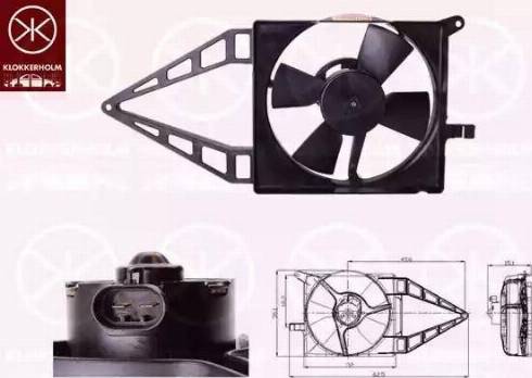 Klokkerholm 50222602 - Вентилятор, охлаждение двигателя autosila-amz.com