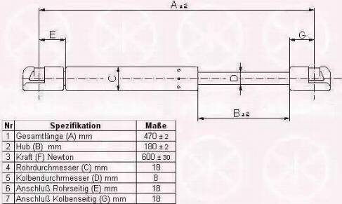 Klokkerholm 50777102 - Газовая пружина, упор autosila-amz.com