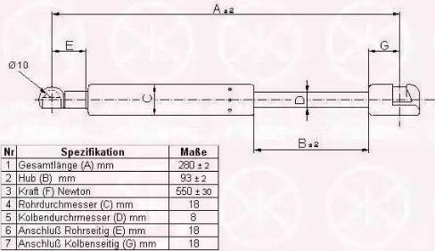 Klokkerholm 65267100 - Газовая пружина, упор autosila-amz.com