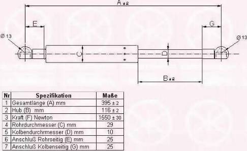 Klokkerholm 65267120 - Газовая пружина, упор autosila-amz.com