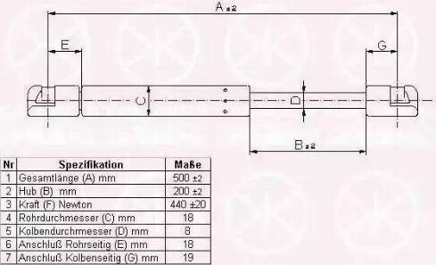 Klokkerholm 66077120 - Газовая пружина, упор autosila-amz.com