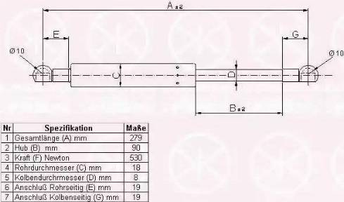 Klokkerholm 66167100 - Газовая пружина, упор autosila-amz.com