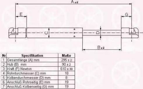 Klokkerholm 00607107 - Газовая пружина, упор autosila-amz.com