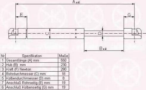 Klokkerholm 16087100 - Газовая пружина, упор autosila-amz.com