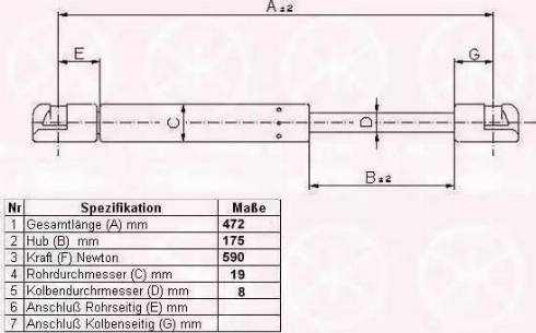 Klokkerholm 16707120 - Газовая пружина, упор autosila-amz.com