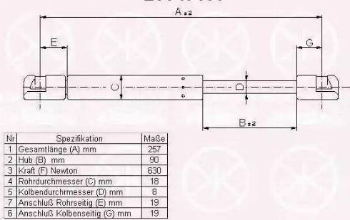 Klokkerholm 25547105 - Газовая пружина, упор autosila-amz.com