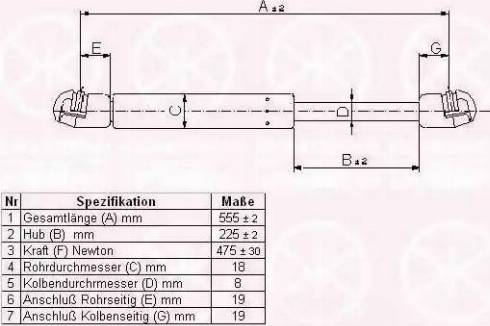 Klokkerholm 25557120 - Газовая пружина, упор autosila-amz.com