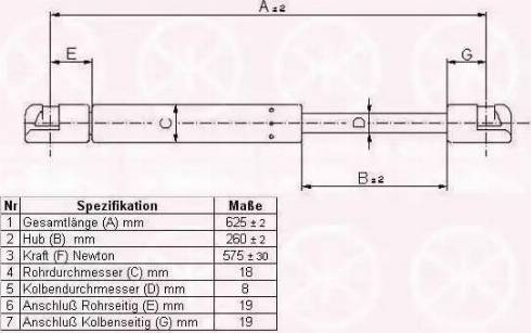 Klokkerholm 25647100 - Газовая пружина, упор autosila-amz.com