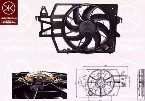 Klokkerholm 25302603 - Вентилятор, охлаждение двигателя autosila-amz.com