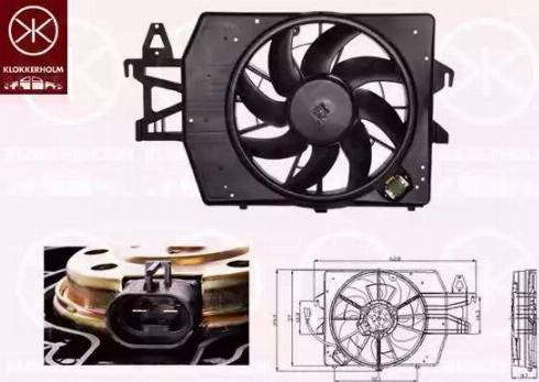 Klokkerholm 25302602 - Вентилятор, охлаждение двигателя autosila-amz.com