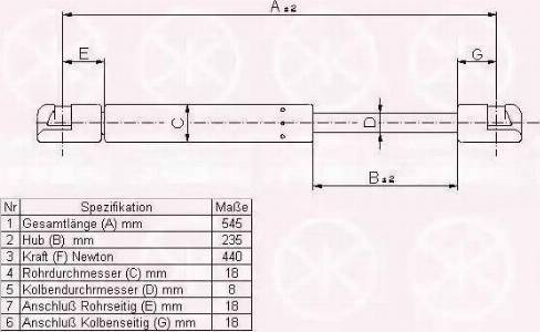 Klokkerholm 25307101 - Газовая пружина, упор autosila-amz.com