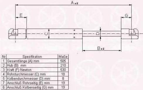 Klokkerholm 25327120 - Газовая пружина, упор autosila-amz.com