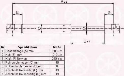 Klokkerholm 20087100 - Газовая пружина, упор autosila-amz.com