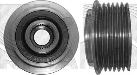 KM International FI14380 - Шкив генератора, муфта autosila-amz.com