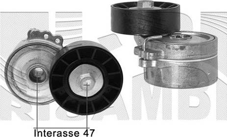 KM International FI12580 - Натяжитель, поликлиновый ремень autosila-amz.com