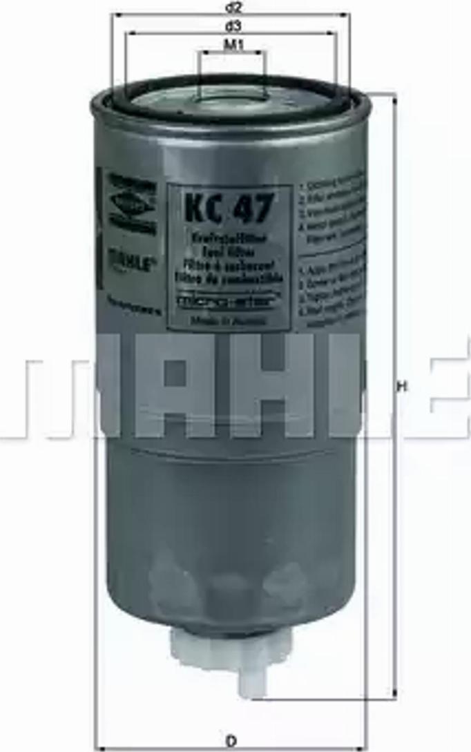 KNECHT KC 47 - Топливный фильтр autosila-amz.com