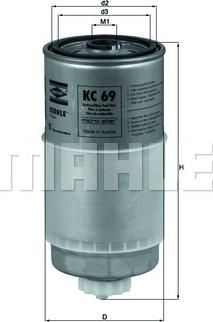 KNECHT KC 69 - Топливный фильтр autosila-amz.com