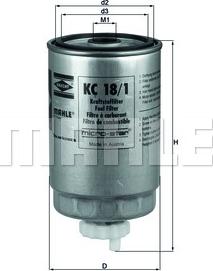 KNECHT KC 18/1 - Топливный фильтр autosila-amz.com
