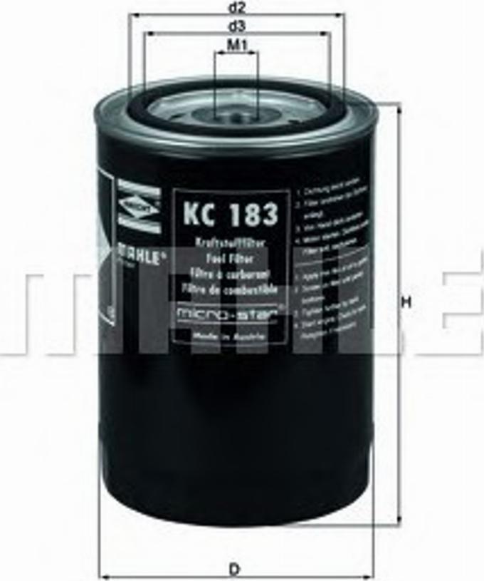 KNECHT KC 183 - Топливный фильтр autosila-amz.com