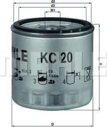 KNECHT KC 20 - Топливный фильтр autosila-amz.com