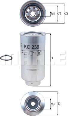 KNECHT KC 239D - Топливный фильтр autosila-amz.com