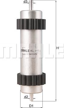 KNECHT KL 915 - Топливный фильтр autosila-amz.com