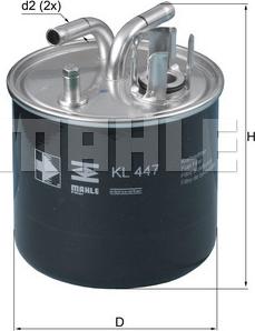KNECHT KL 447 - Топливный фильтр autosila-amz.com