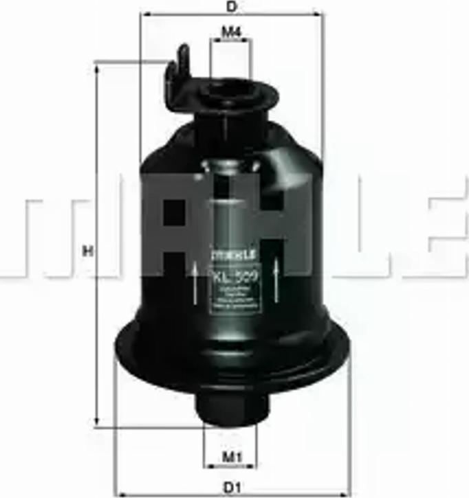 KNECHT KL 509 - Фильтр топливный MITSUBISHI: COLT V 95-05, LANCER VI 95-03, SPACE STAR 98- autosila-amz.com