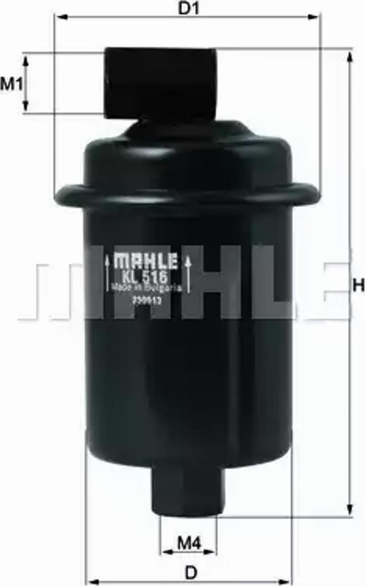 KNECHT KL 516 - Топливный фильтр autosila-amz.com