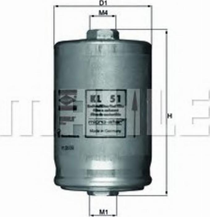 KNECHT KL 51 - Топливный фильтр autosila-amz.com