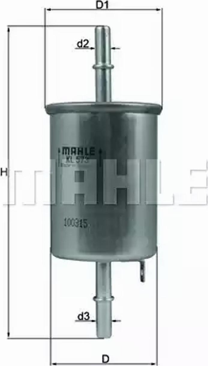 KNECHT KL 573 - Топливный фильтр autosila-amz.com
