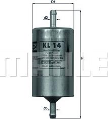 KNECHT KL 14 - Фильтр топливный MAHLE (WK613, ST308) KL14 autosila-amz.com