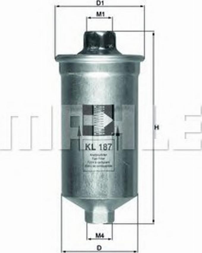 KNECHT KL 187 - Топливный фильтр autosila-amz.com