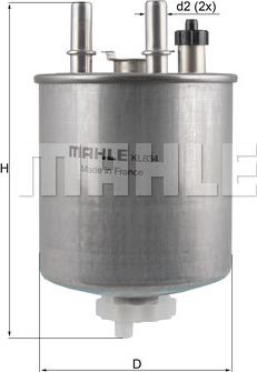 KNECHT KL 834 - Топливный фильтр autosila-amz.com