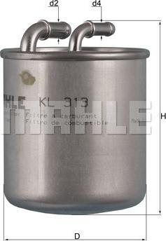 KNECHT KL 313 - Фильтр топливный MB W169/W245/W203/W211/W164/W251/W221/SPRINTER 00- DIESEL autosila-amz.com