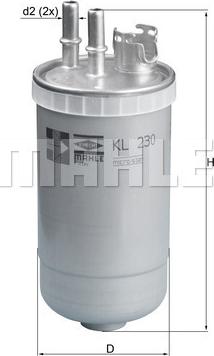 KNECHT KL 230 - Топливный фильтр autosila-amz.com