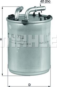 KNECHT KL 778 - Топливный фильтр autosila-amz.com