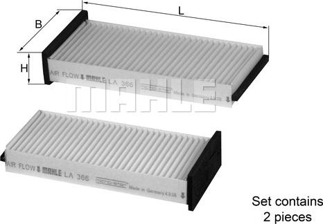 KNECHT LA 366/S - Фильтр воздуха в салоне autosila-amz.com