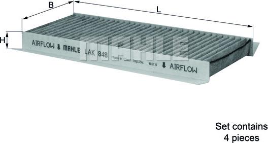 KNECHT LAK 848/S - Фильтр воздуха в салоне autosila-amz.com