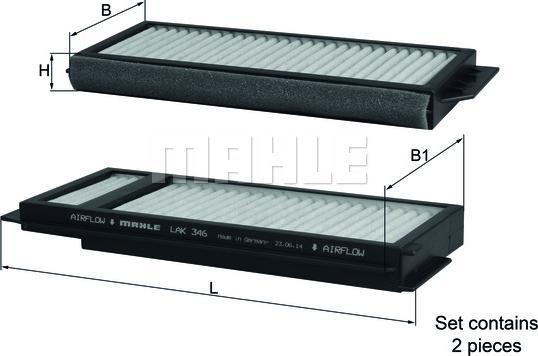 KNECHT LAK 346/S - Фильтр воздуха в салоне autosila-amz.com