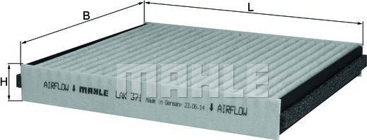 KNECHT LAK 371 - Фильтр воздуха в салоне autosila-amz.com