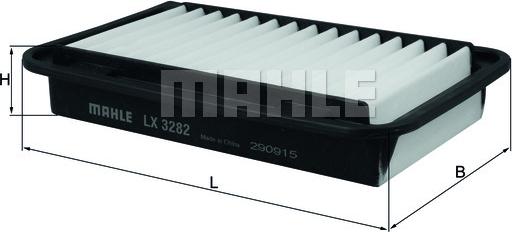 KNECHT LX 3282 - Воздушный фильтр, двигатель autosila-amz.com