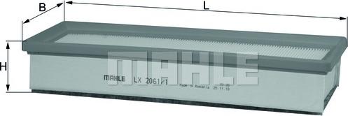 KNECHT LX 2061/1 - Воздушный фильтр, двигатель autosila-amz.com