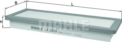 KNECHT LX 2033 - Воздушный фильтр, двигатель autosila-amz.com