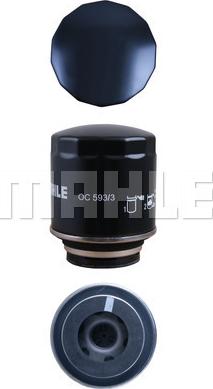 KNECHT OC 593/3 - Фильтр масляный OC 593/3 Z0322 Номер материала 70571456 MAHLE autosila-amz.com