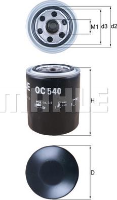 KNECHT OC 540 - Масляный фильтр autosila-amz.com